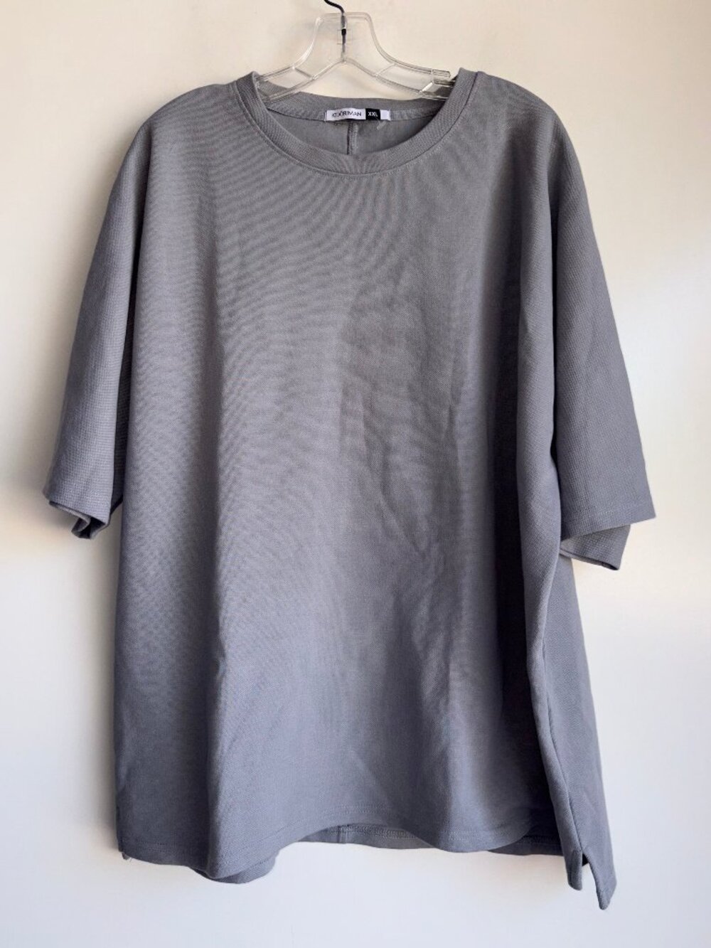 KIDORIMAN T-Shirt Men's XXL Oversized Textured Short Sleeve